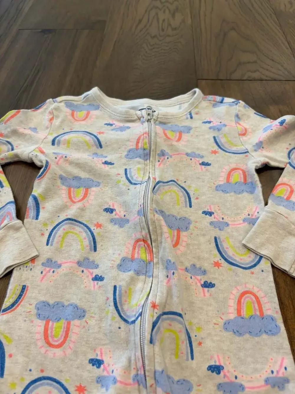 Old Navy Rainbow Cloud Zippered Footless Pajamas